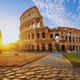 "Tourist attractions in Rome: Colosseum at sunrise" 