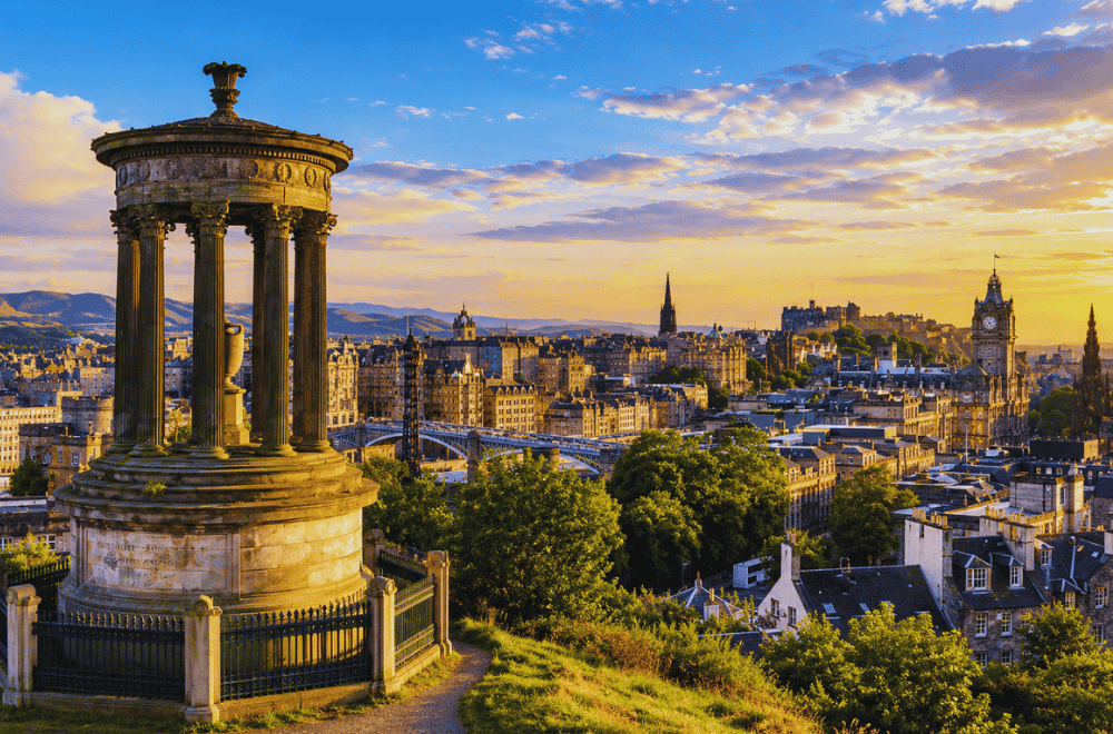 "Calton Hill viewpoint near Apex Waterloo Place Hotel"