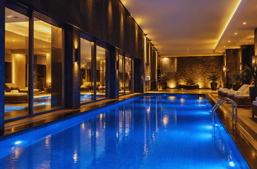 "Indoor swimming pool at Apex Waterloo Place Hotel spa"
