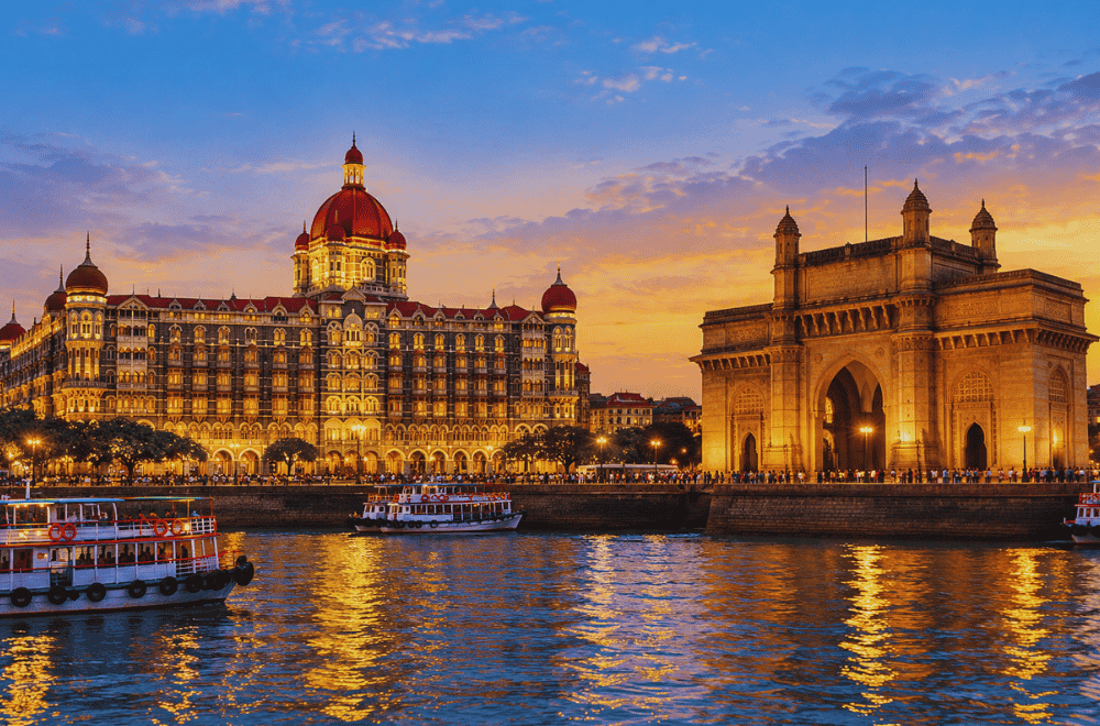 "Taj Mahal Palace Mumbai facing the Gateway of India" 