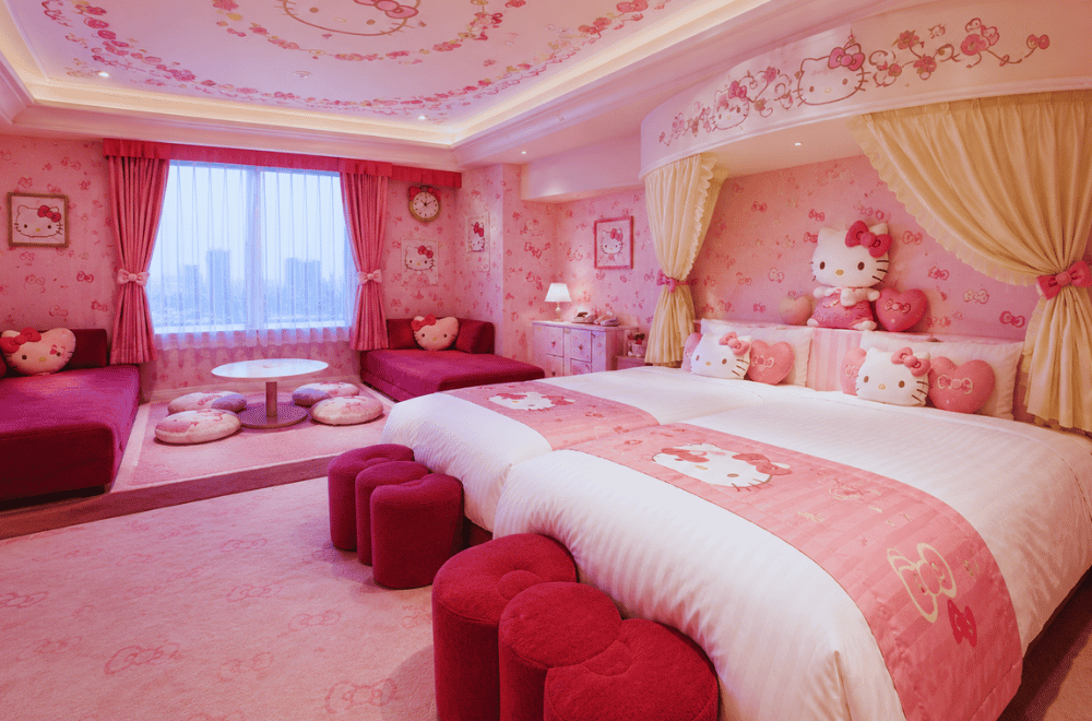 "Hello Kitty themed room at Keio Plaza Hotel Tokyo"