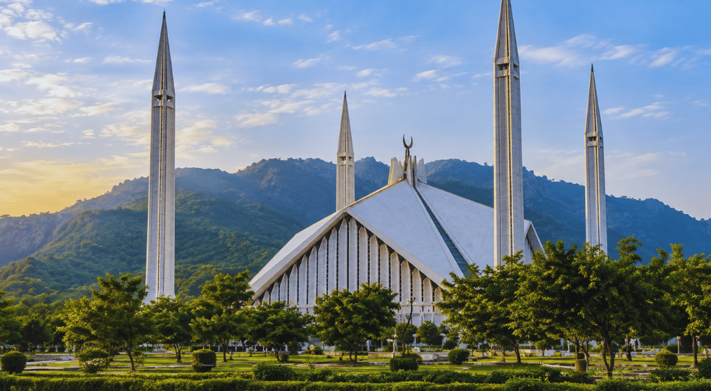 "Faisal Mosque Islamabad Margalla Hills" 