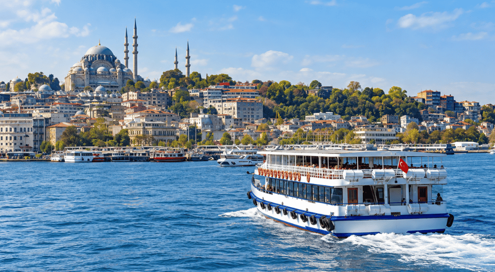 "Bosphorus Strait cruise view Istanbul skyline" 