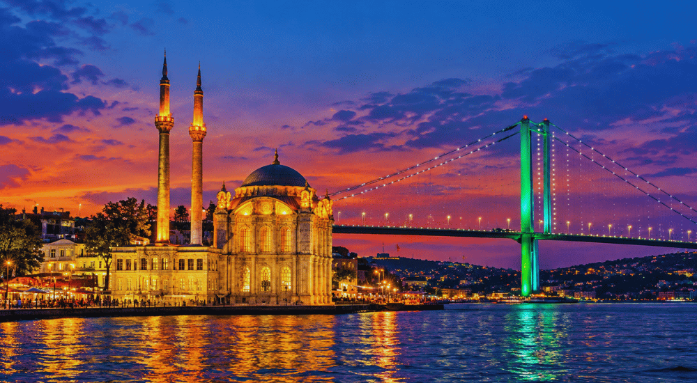 "Ortaköy Mosque waterfront Bosphorus Bridge Istanbul" 